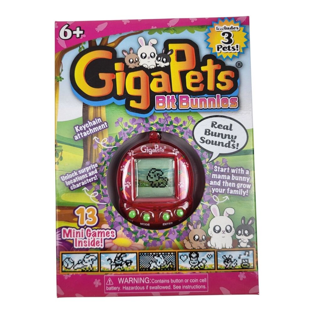 Giga Pets Bit Bunnies Interactive Digital Pet Toy New Sealed